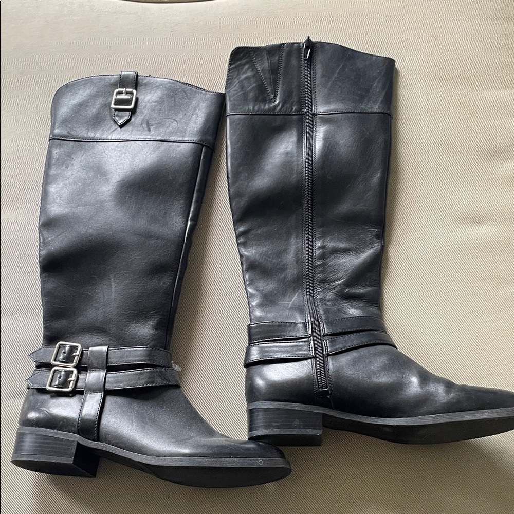 INC International Concepts Black Heeled Boots